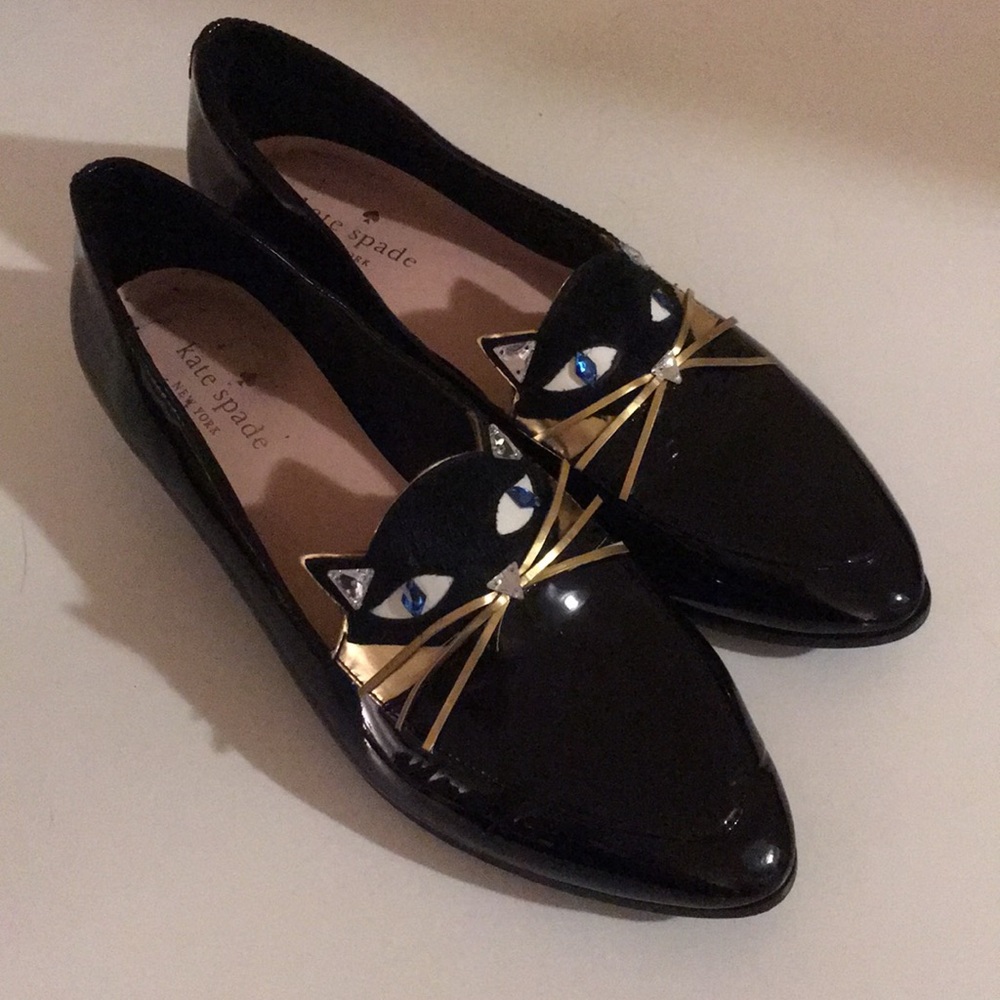 Kate spade patent leather cat loafers size 6.5